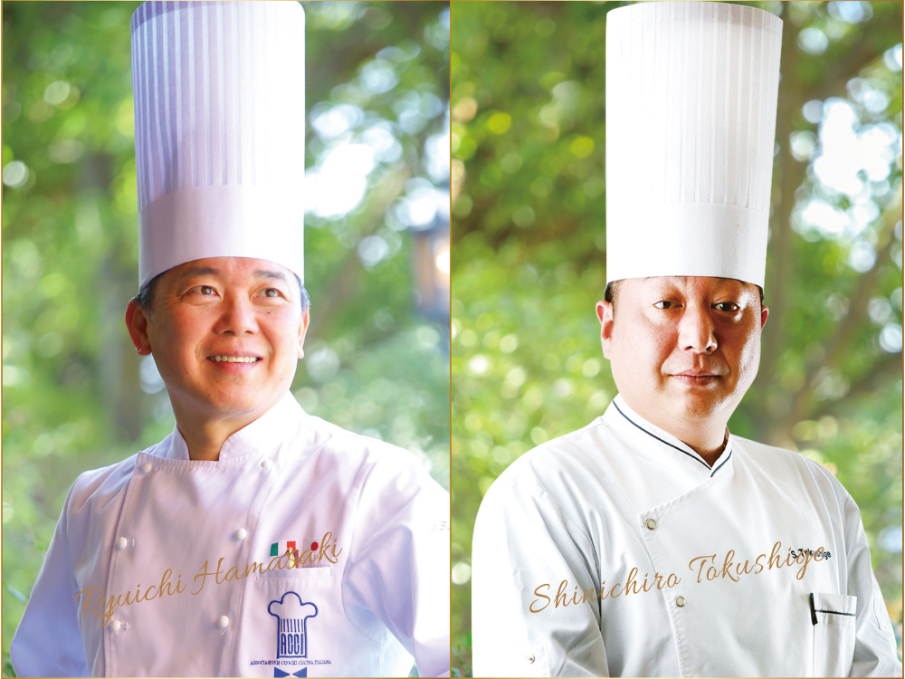 イタリア料理界の巨匠 濵﨑龍一×総料理長 徳重 Grand Chef の饗宴